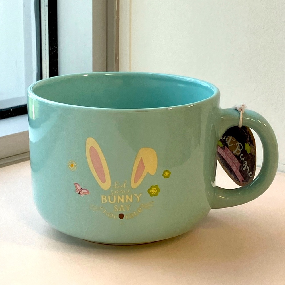 Adorable Turquoise Oversized Bunny Mug
